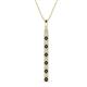 1 - Stephanie 0.31 ctw (1.80 mm) Round Natural Diamond and Black Diamond Vertical Pendant Necklace 