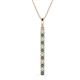 1 - Stephanie 0.31 ctw (1.80 mm) Round Natural Diamond and Lab Created Alexandrite Vertical Pendant Necklace 