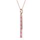2 - Stephanie 0.31 ctw (1.80 mm) Round Natural Diamond and Pink Sapphire Vertical Pendant Necklace 