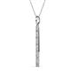 2 - Stephanie 0.25 ctw (1.80 mm) Round Natural Diamond and Aquamarine Vertical Pendant Necklace 