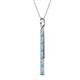 2 - Stephanie 0.26 ctw (1.80 mm) Round Natural Diamond and Blue Topaz Vertical Pendant Necklace 