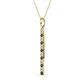 2 - Stephanie 0.31 ctw (1.80 mm) Round Natural Diamond and Black Diamond Vertical Pendant Necklace 