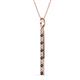 2 - Stephanie 0.31 ctw (1.80 mm) Round Natural Diamond and Black Diamond Vertical Pendant Necklace 