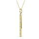 2 - Stephanie 0.30 ctw (1.80 mm) Round Natural Diamond and Yellow Sapphire Vertical Pendant Necklace 