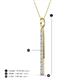 4 - Stephanie 0.30 ctw (1.80 mm) Round Natural Diamond and Tanzanite Vertical Pendant Necklace 