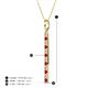 4 - Stephanie 0.31 ctw (1.80 mm) Round Natural Diamond and Ruby Vertical Pendant Necklace 