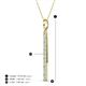 4 - Stephanie 0.25 ctw (1.80 mm) Round Natural Diamond and Aquamarine Vertical Pendant Necklace 