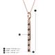 4 - Stephanie 0.31 ctw (1.80 mm) Round Natural Diamond and Black Diamond Vertical Pendant Necklace 