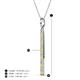 4 - Stephanie 0.30 ctw (1.80 mm) Round Natural Diamond and Yellow Sapphire Vertical Pendant Necklace 