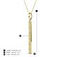 4 - Stephanie 0.30 ctw (1.80 mm) Round Natural Diamond and Yellow Sapphire Vertical Pendant Necklace 