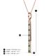 4 - Stephanie 0.31 ctw (1.80 mm) Round Natural Diamond and Lab Created Alexandrite Vertical Pendant Necklace 