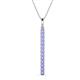 1 - Stephanie 0.30 ctw (1.80 mm) Round Tanzanite Vertical Pendant Necklace 