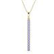 1 - Stephanie 0.30 ctw (1.80 mm) Round Tanzanite Vertical Pendant Necklace 