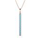1 - Stephanie 0.22 ctw (1.80 mm) Round Blue Topaz Vertical Pendant Necklace 