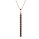 1 - Stephanie 0.32 ctw (1.80 mm) Round Black Diamond Vertical Pendant Necklace 