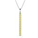 1 - Stephanie 0.30 ctw (1.80 mm) Round Yellow Sapphire Vertical Pendant Necklace 