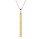 1 - Stephanie 0.30 ctw (1.80 mm) Round Yellow Sapphire Vertical Pendant Necklace 