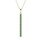 1 - Stephanie 0.32 ctw (1.80 mm) Round Created Alexandrite Vertical Pendant Necklace 