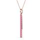 2 - Stephanie 0.32 ctw (1.80 mm) Round Pink Sapphire Vertical Pendant Necklace 