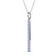 2 - Stephanie 0.30 ctw (1.80 mm) Round Tanzanite Vertical Pendant Necklace 