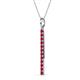 2 - Stephanie 0.32 ctw (1.80 mm) Round Ruby Vertical Pendant Necklace 