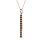 2 - Stephanie 0.32 ctw (1.80 mm) Round Red Garnet Vertical Pendant Necklace 