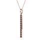 2 - Stephanie 0.32 ctw (1.80 mm) Round Black Diamond Vertical Pendant Necklace 