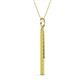 2 - Stephanie 0.36 ctw (1.80 mm) Round Yellow Diamond Vertical Pendant Necklace 
