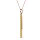 2 - Stephanie 0.36 ctw (1.80 mm) Round Yellow Diamond Vertical Pendant Necklace 