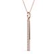 2 - Stephanie 0.30 ctw (1.80 mm) Round Lab Grown Diamond Vertical Pendant Necklace 