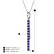 4 - Stephanie 0.32 ctw (1.80 mm) Round Blue Sapphire Vertical Pendant Necklace 