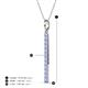 4 - Stephanie 0.30 ctw (1.80 mm) Round Tanzanite Vertical Pendant Necklace 