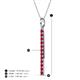 4 - Stephanie 0.32 ctw (1.80 mm) Round Ruby Vertical Pendant Necklace 