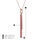 4 - Stephanie 0.20 ctw (1.80 mm) Round Pink Tourmaline Vertical Pendant Necklace 