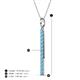 4 - Stephanie 0.22 ctw (1.80 mm) Round Blue Topaz Vertical Pendant Necklace 