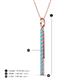4 - Stephanie 0.22 ctw (1.80 mm) Round Blue Topaz Vertical Pendant Necklace 