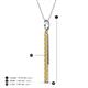 4 - Stephanie 0.20 ctw (1.80 mm) Round Citrine Vertical Pendant Necklace 