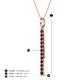 4 - Stephanie 0.32 ctw (1.80 mm) Round Red Garnet Vertical Pendant Necklace 