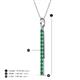 4 - Stephanie 0.20 ctw (1.80 mm) Round Emerald Vertical Pendant Necklace 