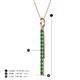 4 - Stephanie 0.20 ctw (1.80 mm) Round Emerald Vertical Pendant Necklace 