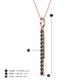 4 - Stephanie 0.32 ctw (1.80 mm) Round Black Diamond Vertical Pendant Necklace 