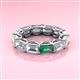 3 - Beverly 6.81 ctw (6x4 mm) GIA Certified Emerald Cut Natural Diamond and Created Alexandrite Eternity Band 