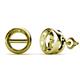 1 - Bezel Set 14K Yellow Gold Ear Stud Setting 