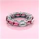 3 - Beverly 6.60 ctw (6x4 mm) GIA Certified Emerald Cut Natural Diamond and Pink Tourmaline Eternity Band 