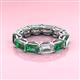 3 - Beverly 8.70 ctw (6x4 mm) Emerald Cut Lab Grown Diamond and Created Alexandrite Eternity Band 