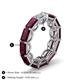 5 - Beverly 8.10 ctw (6x4 mm) Emerald Cut Lab Grown Diamond and Rhodolite Garnet Eternity Band 