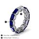 5 - Beverly 7.60 ctw (6x4 mm) GIA Certified Emerald Cut Natural Diamond and Blue Sapphire Eternity Band 