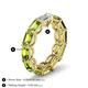 5 - Beverly 7.60 ctw (6x4 mm) GIA Certified Emerald Cut Natural Diamond and Peridot Eternity Band 