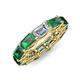 4 - Beverly 8.70 ctw (6x4 mm) GIA Certified Emerald Cut Natural Diamond and Created Alexandrite Eternity Band 