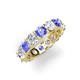 3 - Laida 3.90 ctw (4.00 mm) Tanzanite and Diamond Eternity Band 